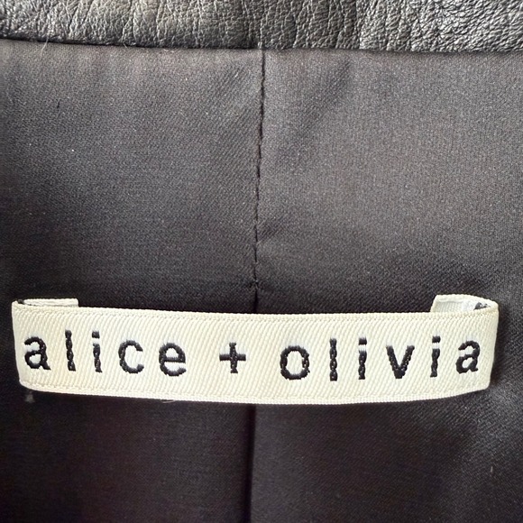 Alice + Olivia Gamma "Loving You" Embroidered Leather Moto Jacket – Rare - Picture 6 of 9